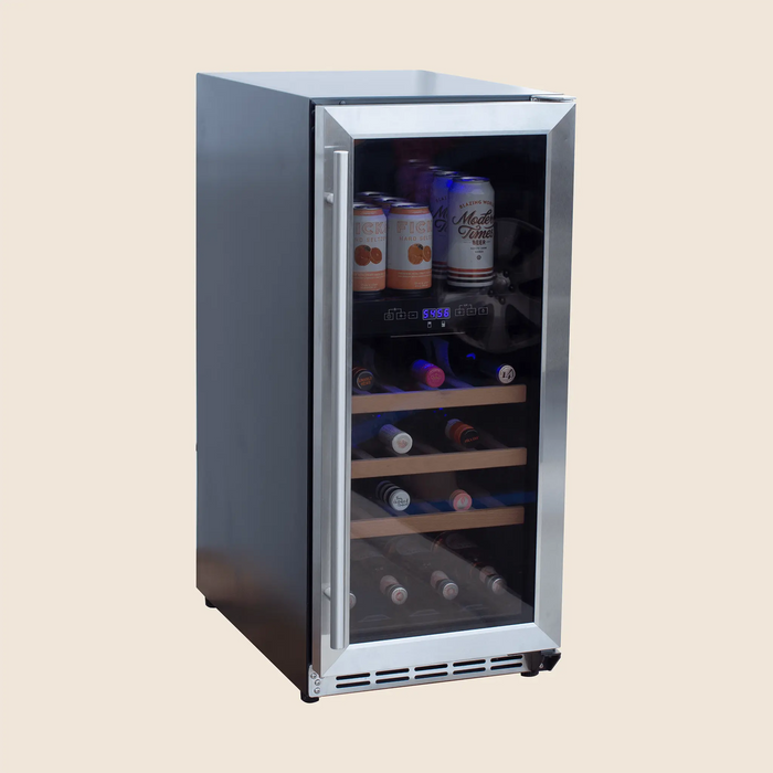 Summerset 15″ 3.2 Cu. Outdoor Rated Dual Zone Wine Cooler - RFR-15WD Summerset
