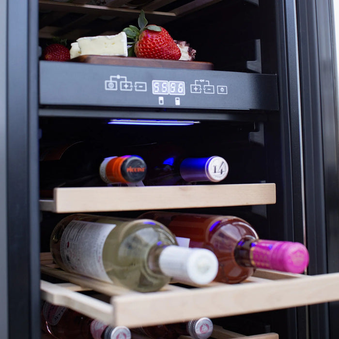 Summerset 15″ 3.2 Cu. Outdoor Rated Dual Zone Wine Cooler - RFR-15WD Summerset