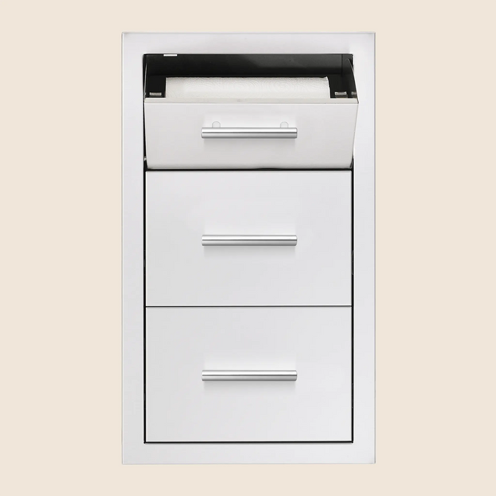 Summerset 17" Masonry 2 Drawer & Paper Towel Holder Combo - TDC-17M Summerset