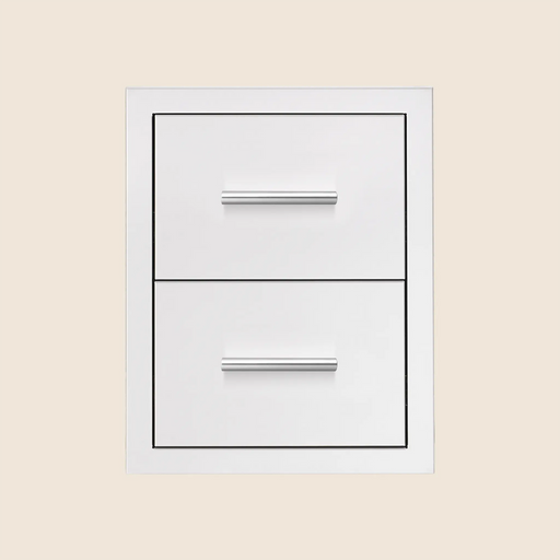 Summerset 17" Stainless Steel Flush Mount Double Drawer - DR2-17 Summerset