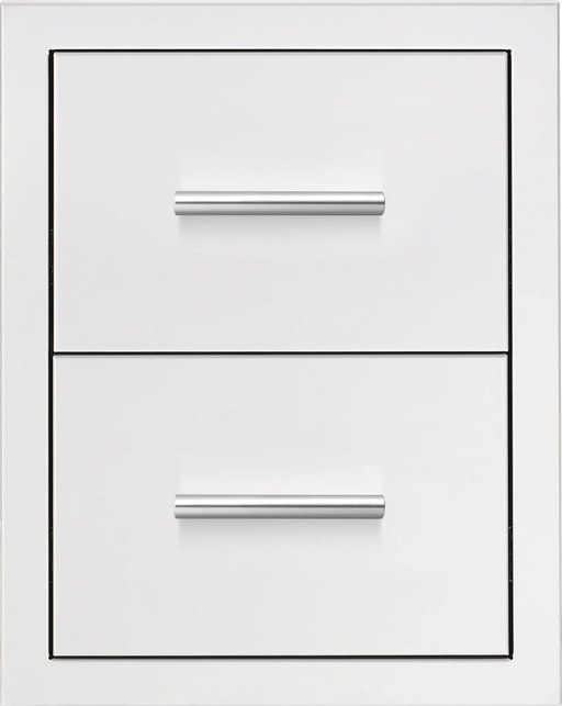 Summerset 17" Stainless Steel Flush Mount Double Drawer - DR2-17 Summerset