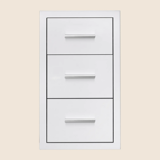 Summerset 17" Stainless Steel Flush Mount Triple Drawer - DR3-17 Summerset