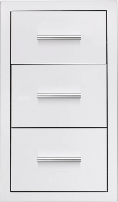 Summerset 17" Stainless Steel Flush Mount Triple Drawer - DR3-17 Summerset