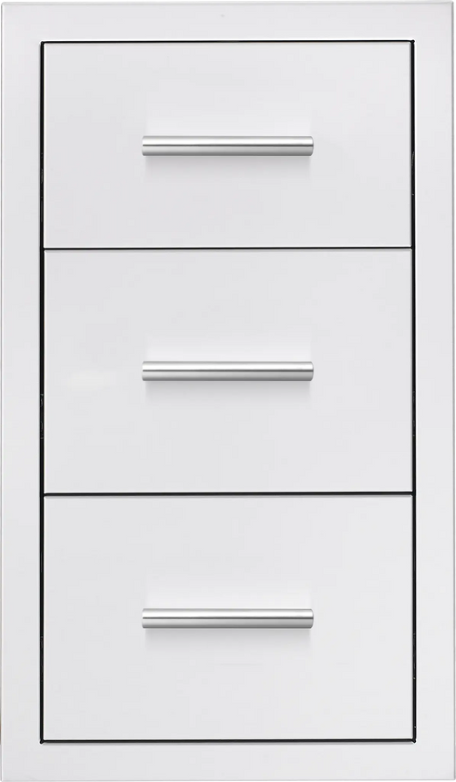 Summerset 17" Stainless Steel Flush Mount Triple Drawer - DR3-17 Summerset