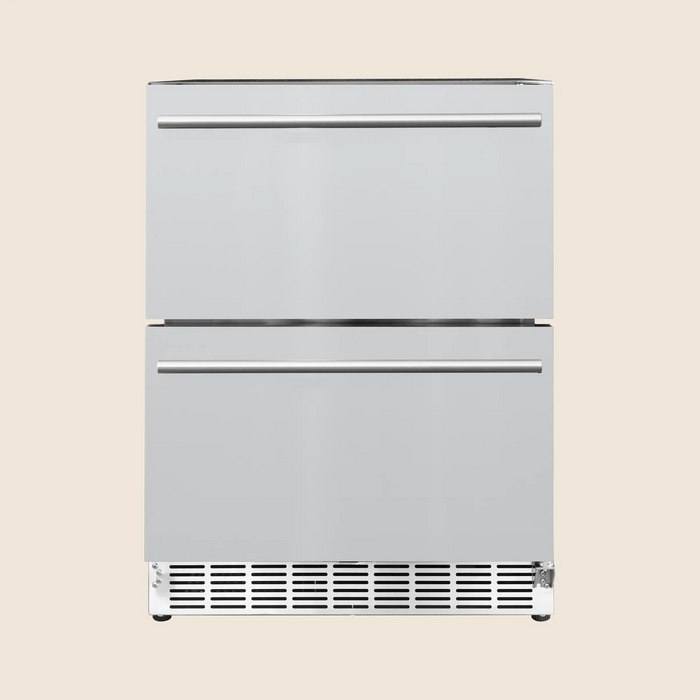 Summerset 24″ 5 Cu. Deluxe Outdoor Rated 2-Drawer Refrigerator - RFR-24DR2-A Summerset