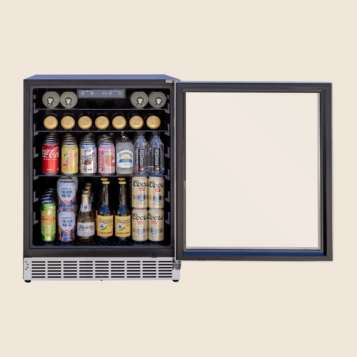Summerset 24″ 5 Cu. Outdoor Rated Refrigerator w/ Glass Door - RFR-24G