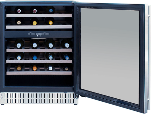 Summerset 24" 5.1 Cu. Ft. Outdoor Dual Zone Wine Cooler - RFR-24WD Summerset