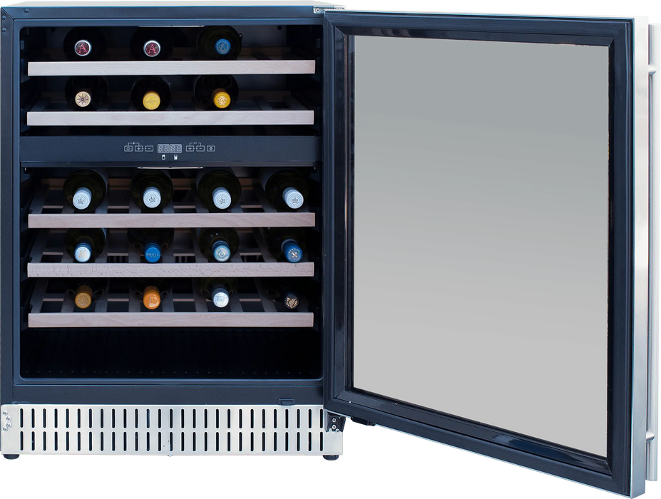 Summerset 24" 5.1 Cu. Ft. Outdoor Dual Zone Wine Cooler - RFR-24WD Summerset