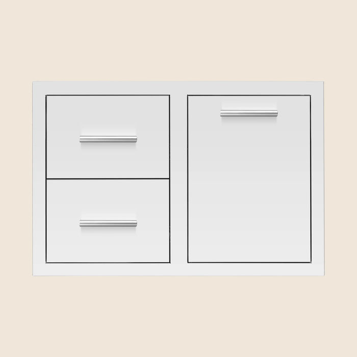 Summerset 33" 2 Drawer and Propane Tank Pullout Drawer Combo - DC2-33LP Summerset