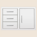Summerset 33" Flush Mount Triple Drawer and Access Door Combo - DC3-33 Summerset