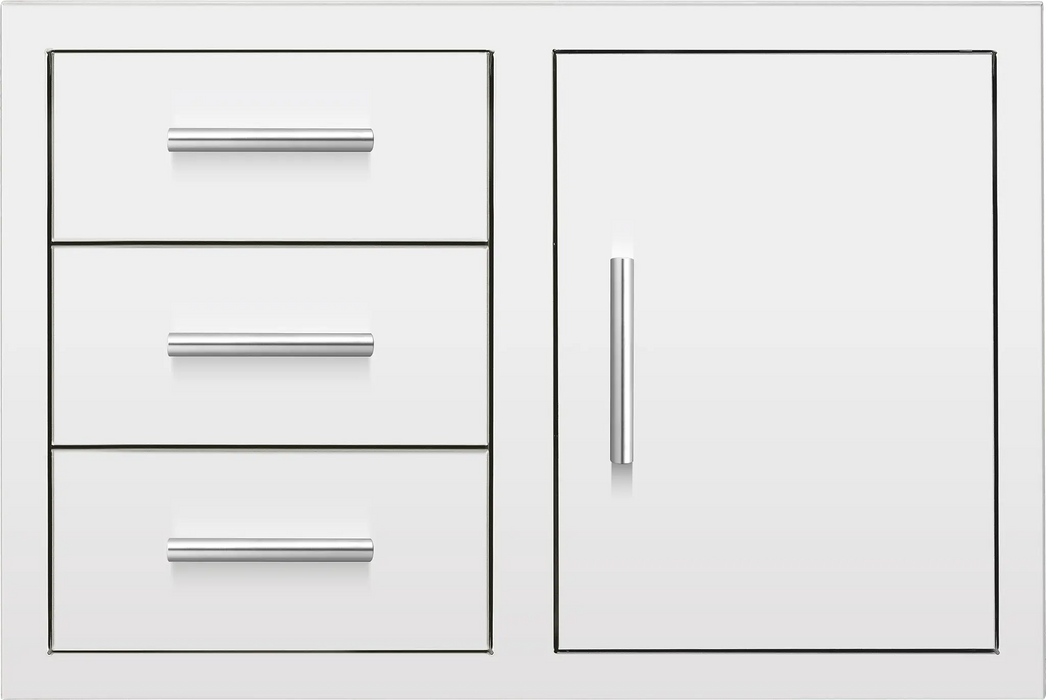 Summerset 33" Flush Mount Triple Drawer and Access Door Combo - DC3-33 Summerset