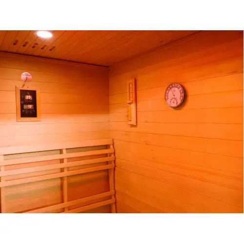 SunRay Bristow 2 Person Outdoor Traditional Sauna with Window - Canadian Hemlock SunRay Saunas