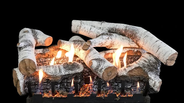 Empire 30" Super Birch Log Set 7pcs Burncrete