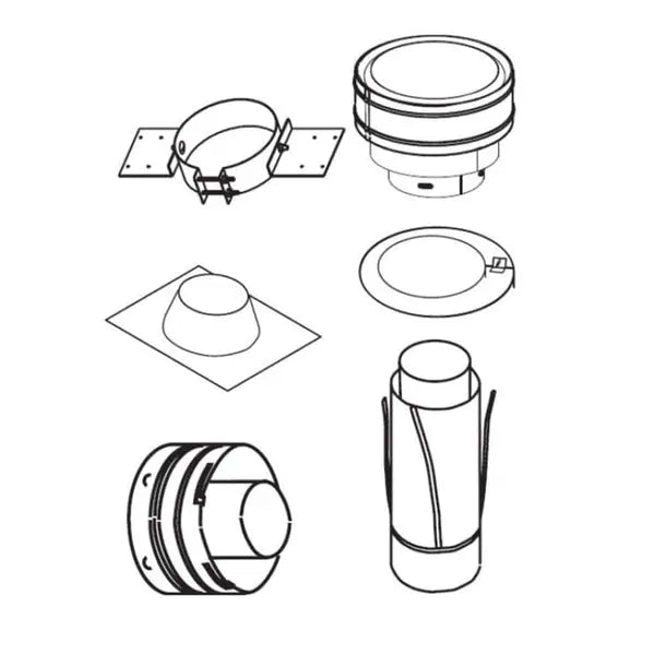 Superior - Vertical Termination for Flex Vent- (Flat to 6/12) - SFVT30 Superior