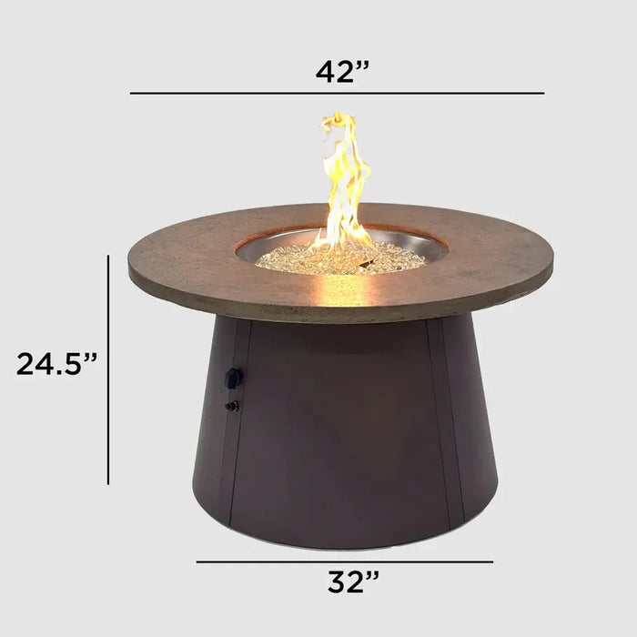 The Outdoor GreatRoom Company 42" Cirvalo Round Gas Fire Pit Table The Outdoor GreatRoom Company Dreamwood Living