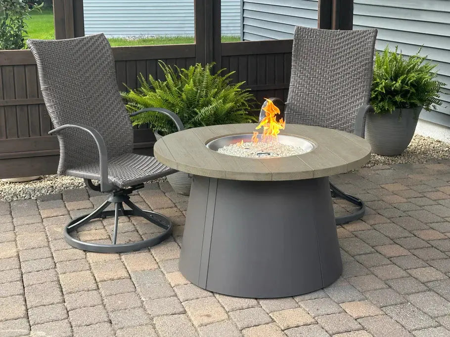 The Outdoor GreatRoom Company 42" Cirvalo Round Gas Fire Pit Table The Outdoor GreatRoom Company Dreamwood Living