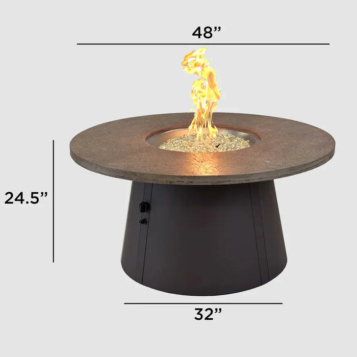 The Outdoor GreatRoom Company 48" Cirvalo Round Gas Fire Pit Table The Outdoor GreatRoom Company Dreamwood Living