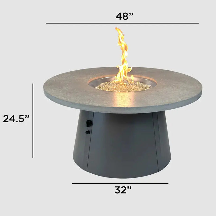 The Outdoor GreatRoom Company 48" Cirvalo Round Gas Fire Pit Table The Outdoor GreatRoom Company Dreamwood Living