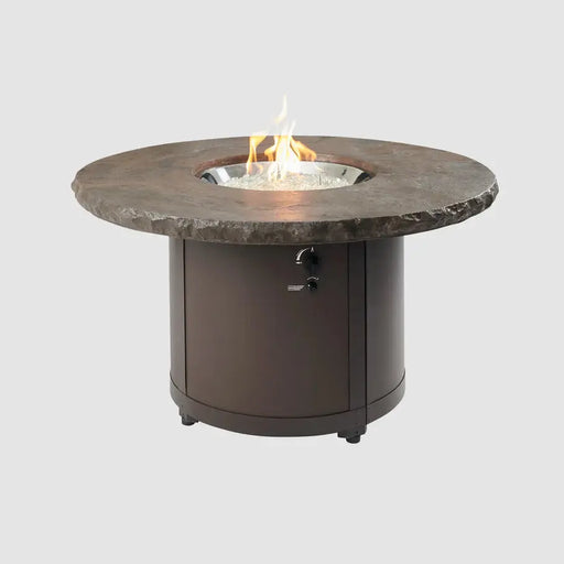The Outdoor GreatRoom Company Beacon Round Gas Fire Pit Table - BC-20-MNB/BC-20-WO The Outdoor GreatRoom Company Dreamwood Living