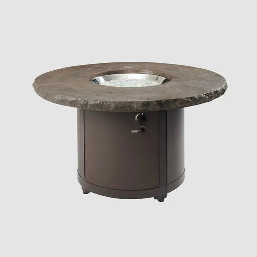 The Outdoor GreatRoom Company Beacon Round Gas Fire Pit Table - BC-20-MNB/BC-20-WO The Outdoor GreatRoom Company Dreamwood Living