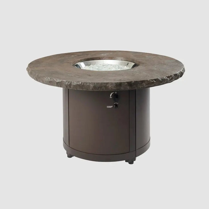 The Outdoor GreatRoom Company Beacon Round Gas Fire Pit Table - BC-20-MNB/BC-20-WO The Outdoor GreatRoom Company Dreamwood Living