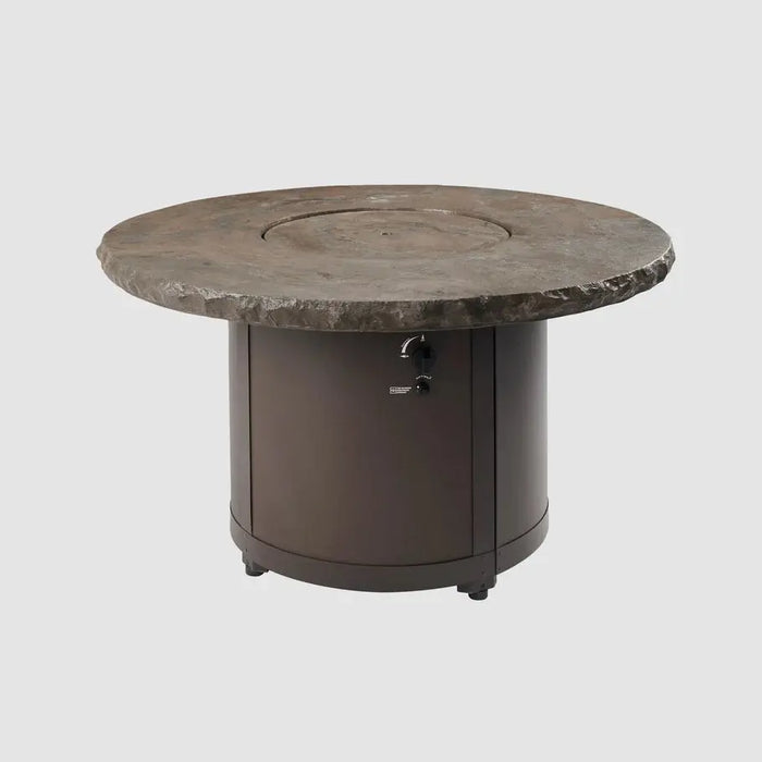 The Outdoor GreatRoom Company Beacon Round Gas Fire Pit Table - BC-20-MNB/BC-20-WO The Outdoor GreatRoom Company Dreamwood Living