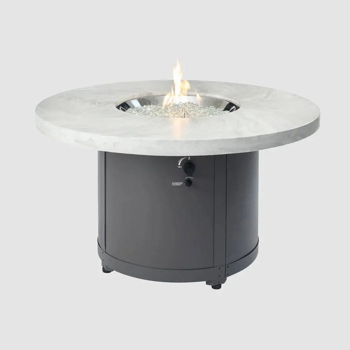 The Outdoor GreatRoom Company Beacon Round Gas Fire Pit Table - BC-20-MNB/BC-20-WO The Outdoor GreatRoom Company Dreamwood Living