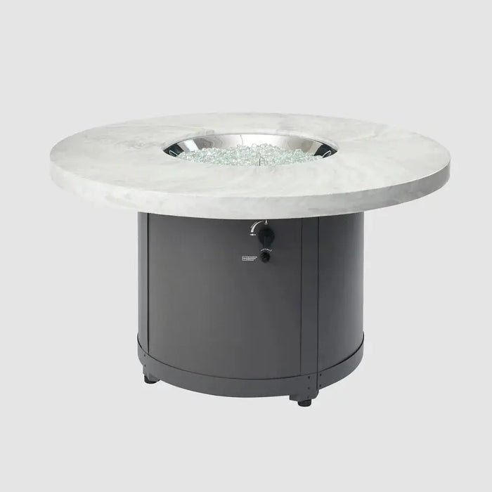 The Outdoor GreatRoom Company Beacon Round Gas Fire Pit Table - BC-20-MNB/BC-20-WO The Outdoor GreatRoom Company Dreamwood Living