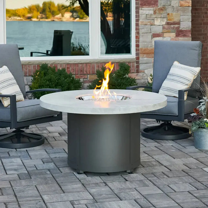 The Outdoor GreatRoom Company Beacon Round Gas Fire Pit Table - BC-20-MNB/BC-20-WO The Outdoor GreatRoom Company Dreamwood Living