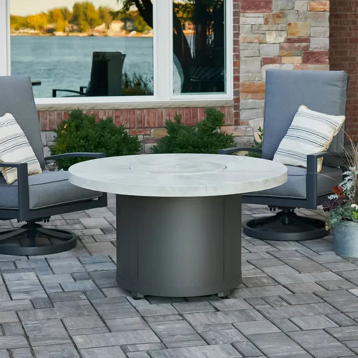 The Outdoor GreatRoom Company Beacon Round Gas Fire Pit Table - BC-20-MNB/BC-20-WO The Outdoor GreatRoom Company Dreamwood Living
