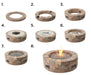 The Outdoor GreatRoom Company Bronson Block Round Gas Fire Pit Kit - BRON52-K The Outdoor GreatRoom Company Dreamwood Living