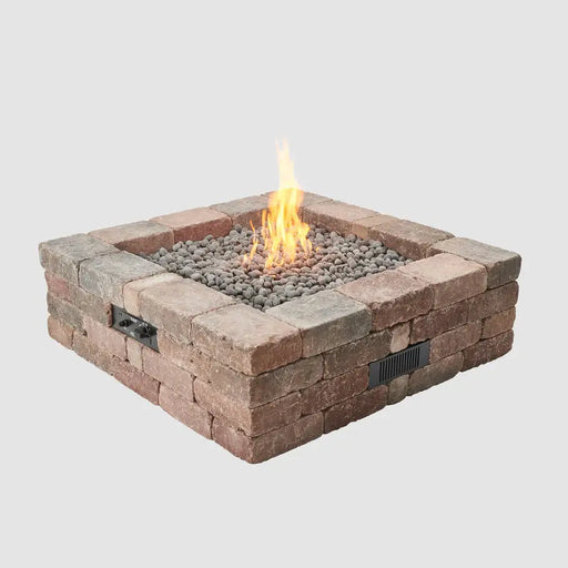 The Outdoor GreatRoom Company Bronson Block Square Gas Fire Pit Kit - BRON5151-K The Outdoor GreatRoom Company Dreamwood Living