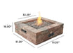 The Outdoor GreatRoom Company Bronson Block Square Gas Fire Pit Kit - BRON5151-K The Outdoor GreatRoom Company Dreamwood Living