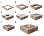 The Outdoor GreatRoom Company Bronson Block Square Gas Fire Pit Kit - BRON5151-K The Outdoor GreatRoom Company Dreamwood Living