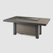 The Outdoor GreatRoom Company Brooks Linear Dining Height Taupe Fire Pit Table - BRK-1242-D-K The Outdoor GreatRoom Company Dreamwood Living
