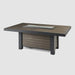 The Outdoor GreatRoom Company Brooks Linear Dining Height Taupe Fire Pit Table - BRK-1242-D-K The Outdoor GreatRoom Company Dreamwood Living