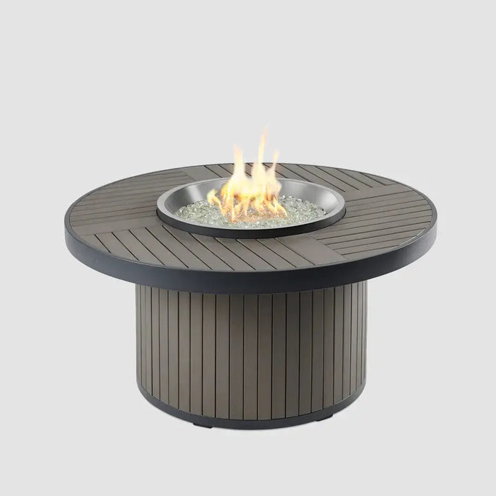 The Outdoor GreatRoom Company Brooks Round Taupe Fire Pit Table - BRK-20-19-K The Outdoor GreatRoom Company Dreamwood Living