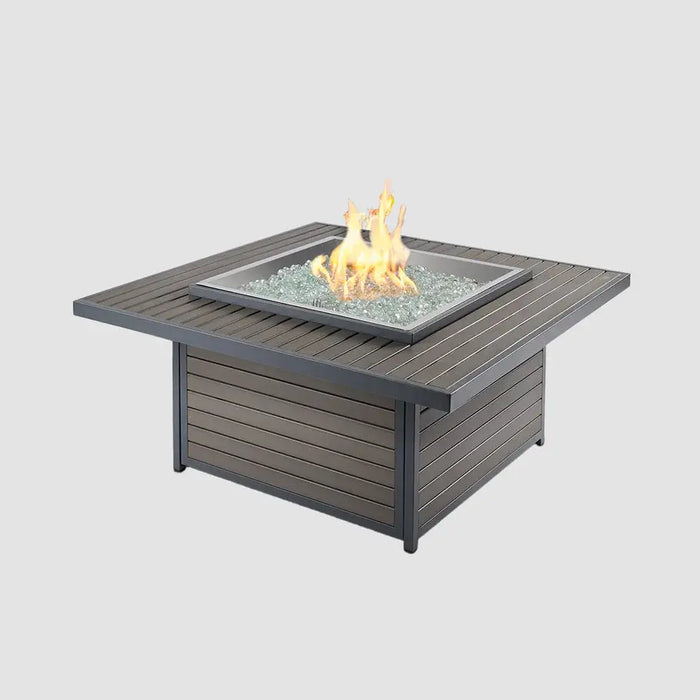 The Outdoor GreatRoom Company Brooks Square Taupe Fire Pit Table - BRK-2424-19-K The Outdoor GreatRoom Company Dreamwood Living