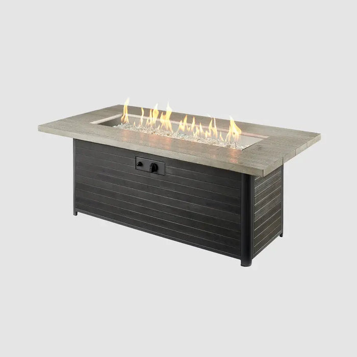 The Outdoor GreatRoom Company Cedar Ridge Linear Gas Fire Pit Table - CR-1242-K The Outdoor GreatRoom Company Dreamwood Living