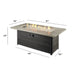 The Outdoor GreatRoom Company Cedar Ridge Linear Gas Fire Pit Table - CR-1242-K The Outdoor GreatRoom Company Dreamwood Living
