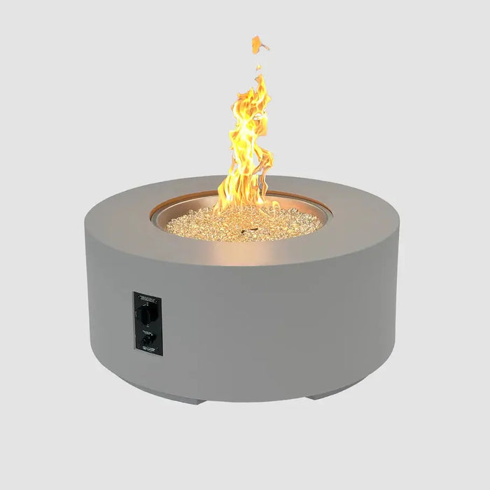 The Outdoor GreatRoom Company Cove Concrete Round Gas Fire Pit Table The Outdoor GreatRoom Company Dreamwood Living