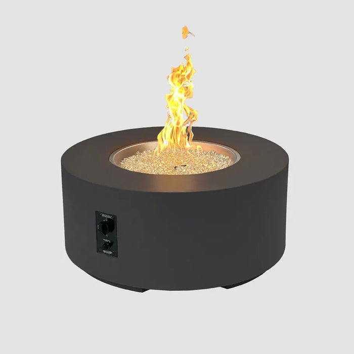 The Outdoor GreatRoom Company Cove Concrete Round Gas Fire Pit Table The Outdoor GreatRoom Company Dreamwood Living