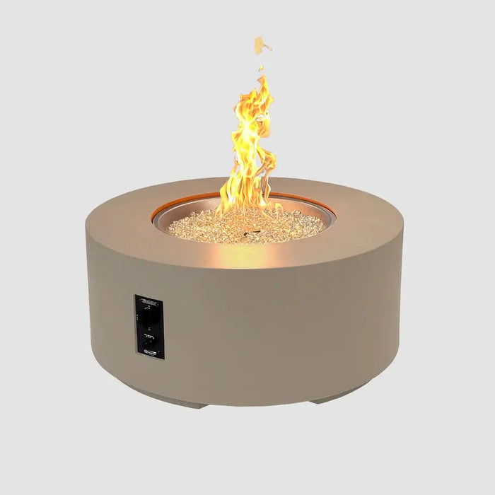 The Outdoor GreatRoom Company Cove Concrete Round Gas Fire Pit Table The Outdoor GreatRoom Company Dreamwood Living