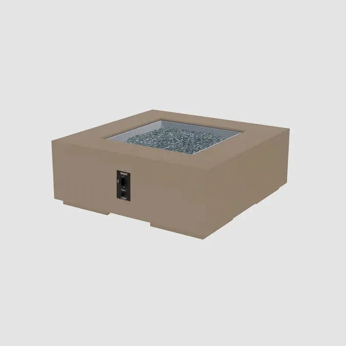 The Outdoor GreatRoom Company Cove Concrete Square Gas Fire Pit Table The Outdoor GreatRoom Company Dreamwood Living