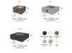 The Outdoor GreatRoom Company Cove Concrete Square Gas Fire Pit Table The Outdoor GreatRoom Company Dreamwood Living
