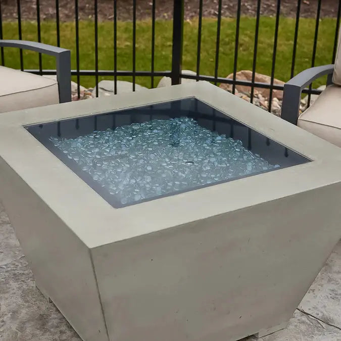 The Outdoor GreatRoom Company Cove Concrete Trapezoid Gas Fire Pit The Outdoor GreatRoom Company Dreamwood Living