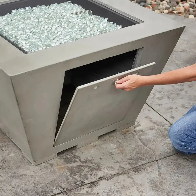 The Outdoor GreatRoom Company Cove Concrete Trapezoid Gas Fire Pit The Outdoor GreatRoom Company Dreamwood Living