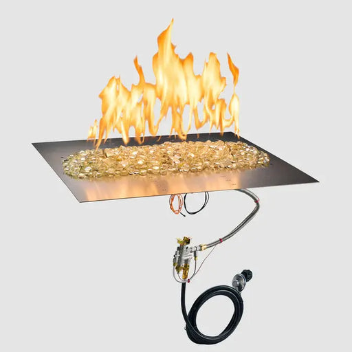 The Outdoor GreatRoom Company Crystal Fire Plus Linear Gas Burner Insert and Plate Kit The Outdoor GreatRoom Company Dreamwood Living