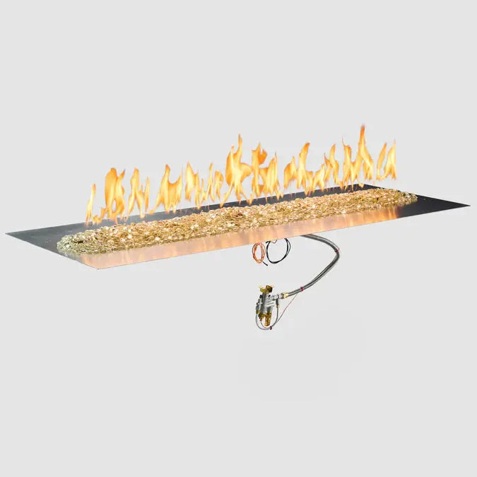 The Outdoor GreatRoom Company Crystal Fire Plus Linear Gas Burner Insert and Plate Kit The Outdoor GreatRoom Company Dreamwood Living
