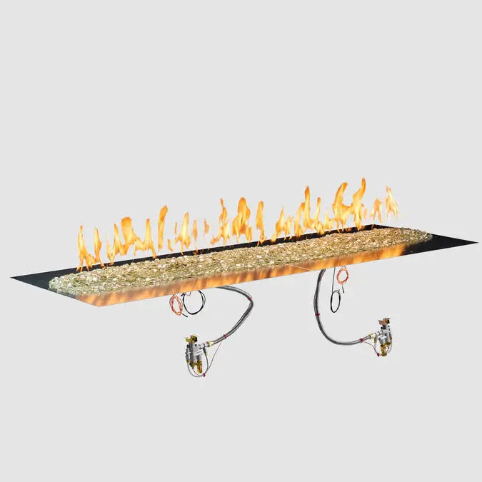 The Outdoor GreatRoom Company Crystal Fire Plus Linear Gas Burner Insert and Plate Kit The Outdoor GreatRoom Company Dreamwood Living